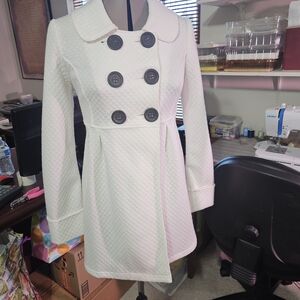 Trixxi White Double-Breasted Women's Dress